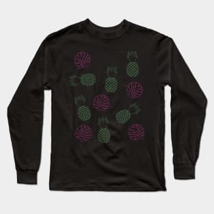 Tropical Pineapple Long Sleeve T-Shirt